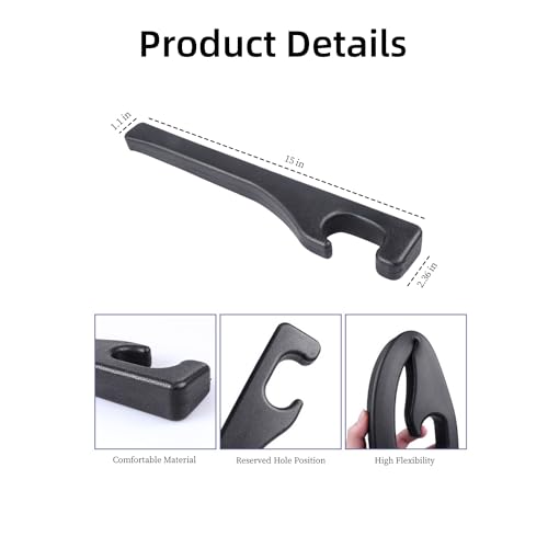 Hiseanllo Car Seat Gap Filler 2 Pack, Universal Fit PU Leather - Product Imagery