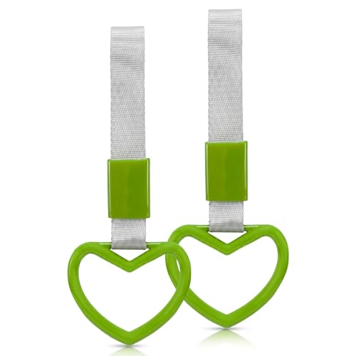 2 Pcs Heart Shaped Car Handle Strap – JD M Drift Charm Rear - Product Imagery