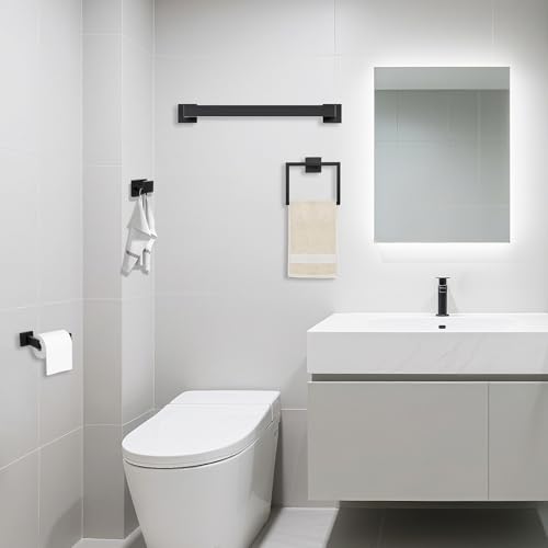 JOPOFI 5 Piece Bathroom Towel Holder - 15.7 Inch Towel Bar - - Product Imagery