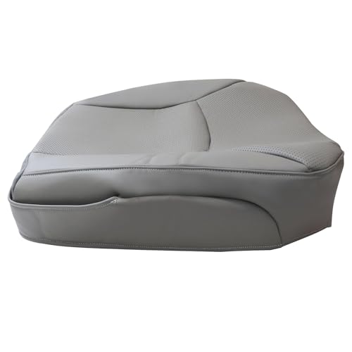 Driver Bottom Leather Perforated AC Replacement Seat Cover Gray - Product Imagery