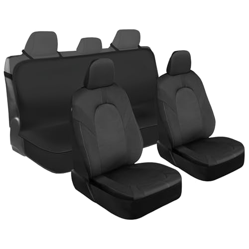 Motor Trend Front & Rear Car Seat Covers Full Set - Gray Cloth - Product Imagery