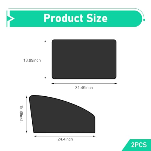 4Pack Magnetic Car Window Shades, Strong Light Blocking UV - Product Imagery