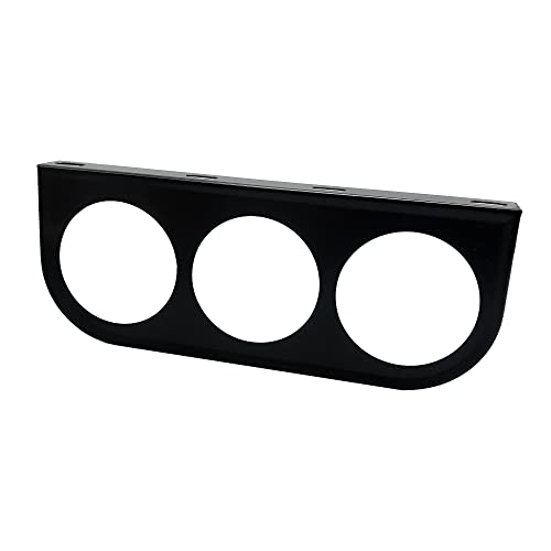Black 3 Hole Triple Gauge Mounting Bracket Pod Holder Fits Any - Product Imagery