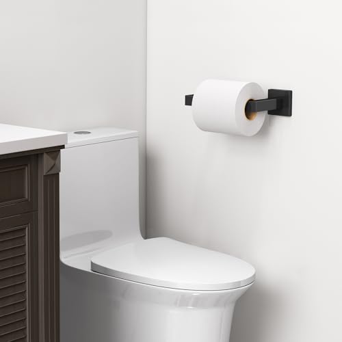 FEILERN Toilet Paper Holder Matte Black, Wall Mounted Pivoting - Product Imagery