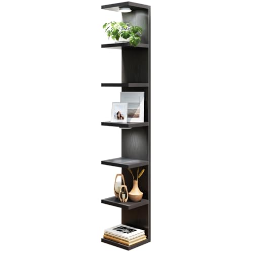 Fixwal 7 Tier Wall Shelf with LED Lights Lack Shelf for Room - Product Imagery