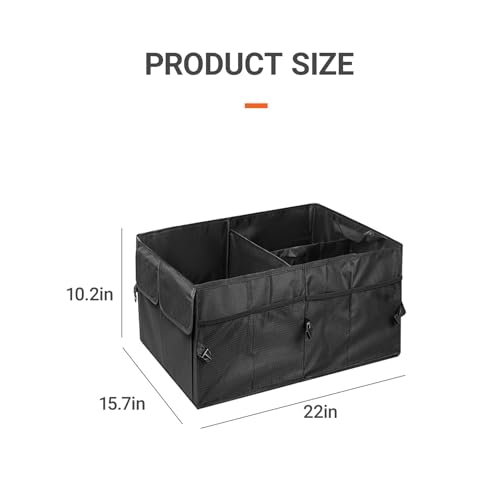 Trunk Organizer for Car Foldable Sturdy Style with 3 - Product Imagery