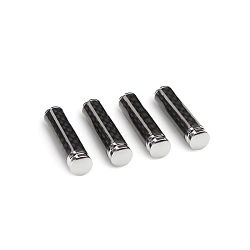 Moly Magnolia 4PCS Car Door Lock Knobs, Carbon Fiber Pin Cover, - Product Imagery