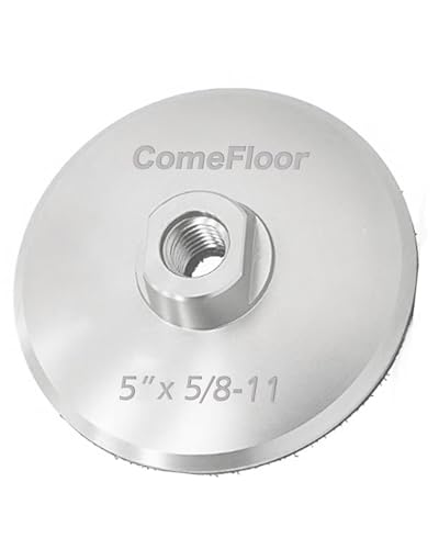 Aluminum Backer Pad, 5 Inch Hook and Loop Backing Pad, 5/8”-11 - Product Imagery
