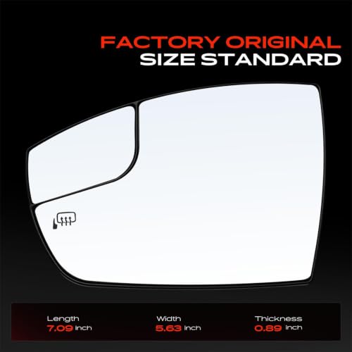 A-Premium Left Driver Side Heated Power Mirror Glass Compatible - Product Imagery