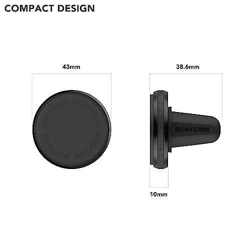Rokform Magnetic Vent Phone Mount, Super Grip Clip (Black) - Product Imagery