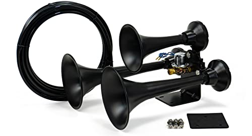 HornBlasters Outlaw Black 12/24 Volt Train Horn Only - 3 - Product Imagery