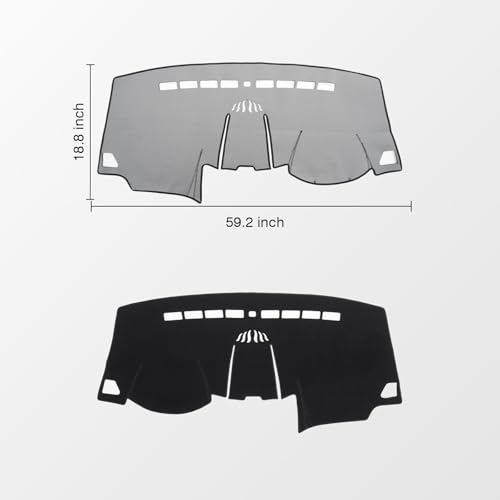 KUST Black Dash Cover Compatible with 2015-2025 2026 Ford Edge - Product Imagery