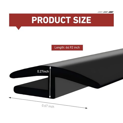 1.7M/5.6Ft Windshield Cowl Rubber Seal Strip, Front Rear - Product Imagery