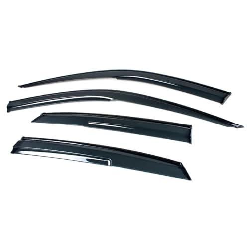 Premium Black Trim M Style Window Visor Rain Guard Deflector - Product Imagery