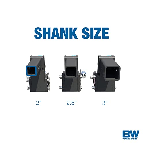 B&W Trailer Hitches Tow & Stow Adjustable Trailer Hitch Ball - Product Imagery