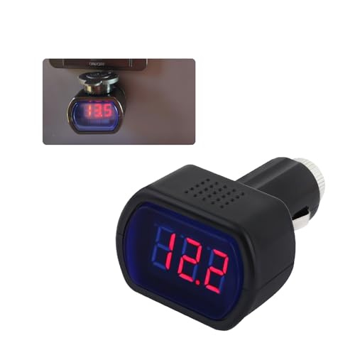 Car LED Cigarette Lighter Voltage Meter with Digital - Product Imagery