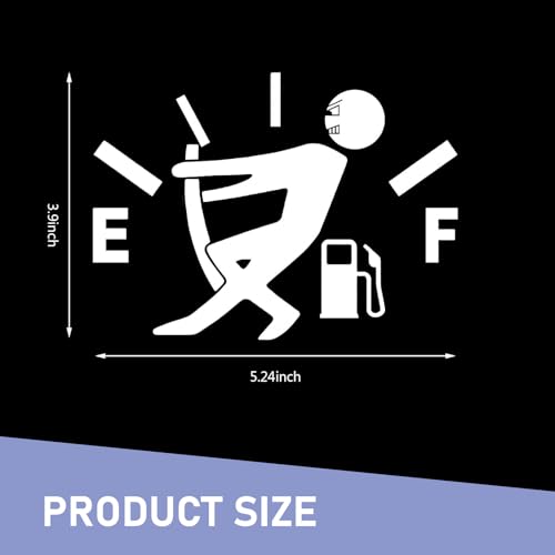 Funny Car Fuel Tank Sticker, High Gas Consumption Fuel Gauge - Product Imagery