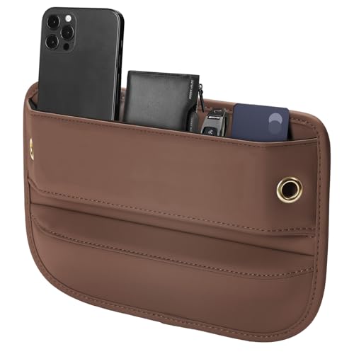 Premium Leather Car Seat Gap Filler Organizer (0.2”-1.2" Gaps), - Product Imagery