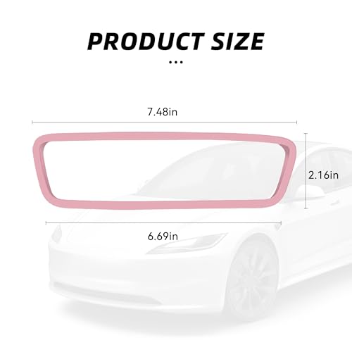 Car Rear View Mirror Protector Frame, Silicone Auto Rearview - Product Imagery
