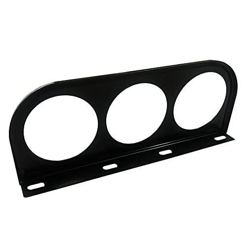 Black 3 Hole Triple Gauge Mounting Bracket Pod Holder Fits Any - Product Imagery