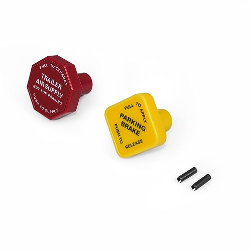 High Soar 248433 290655 Yellow Semi Truck Parking Brake Knobs - Product Imagery