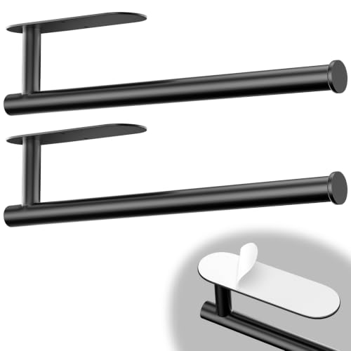 2-Pack Paper Towel Holder for Kitchen, Self-Adhesive & Drilling - Product Imagery