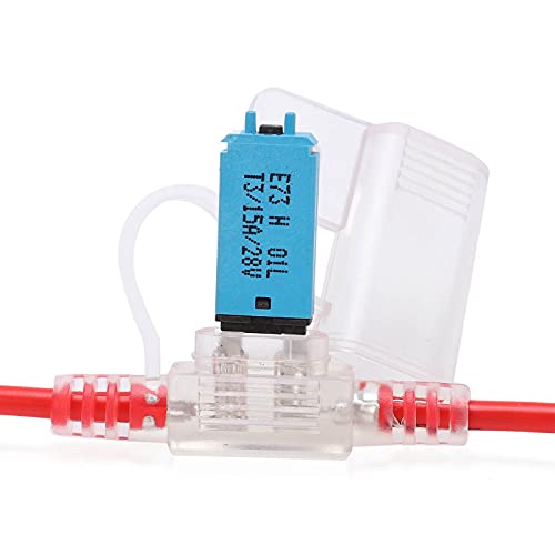 31.5cm Manual Reset Circuit Breaker Holder, 15A Auto Reset Block - Product Imagery