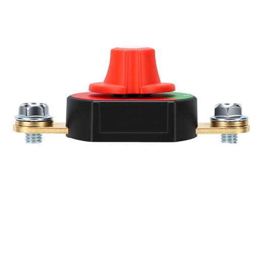 Aramox Battery Disconnect Switch, Brass Top Post Battery Cut Off - Product Imagery