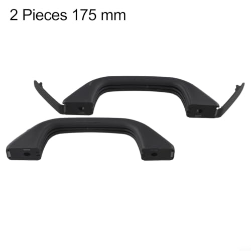 2-Pack 175Mm Black Door Handle with Hole Covers, for RV Trailer - Product Imagery
