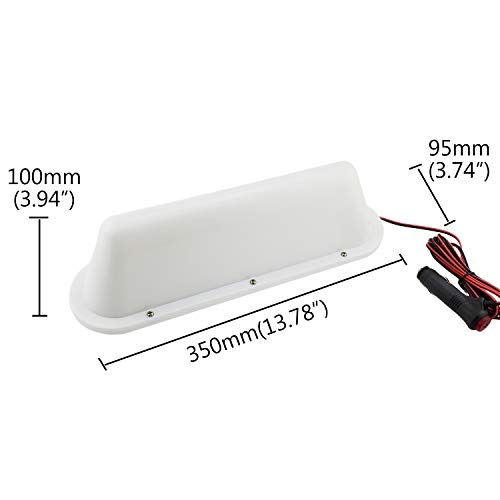 NRC&XRC White LED 12V Car Taxi Cab Roof Top Sign Light Lamp - Product Imagery