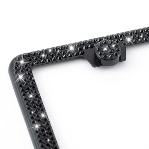 FIISFIIS Bling License Plate Frame for Women,2 Pack Premium - Product Imagery