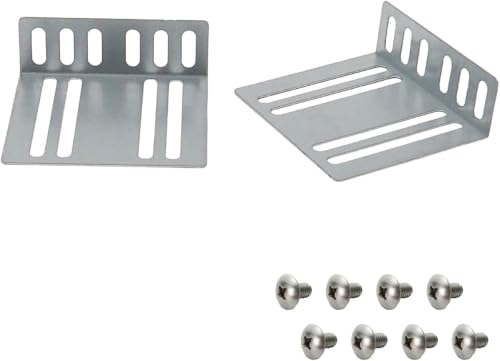 2PCS Double DIN Radio Mounting Bracket Kit with Screws, Metal - Product Imagery