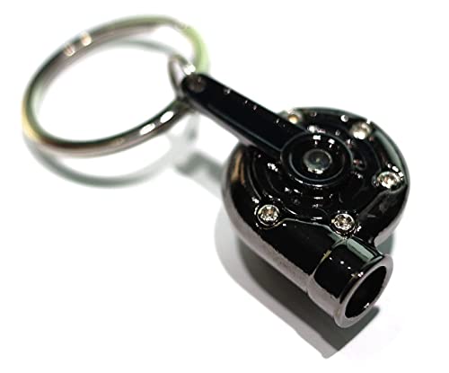 GT//Rotors Turbo Keychain Metal Spinning Turbocharger Automotive - Product Imagery