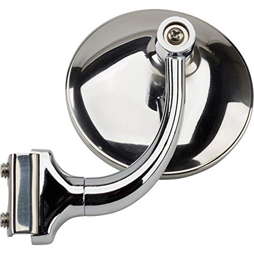 Universal 3 In Chrome Peep Mirror Clamp-On Door Mount - Product Imagery