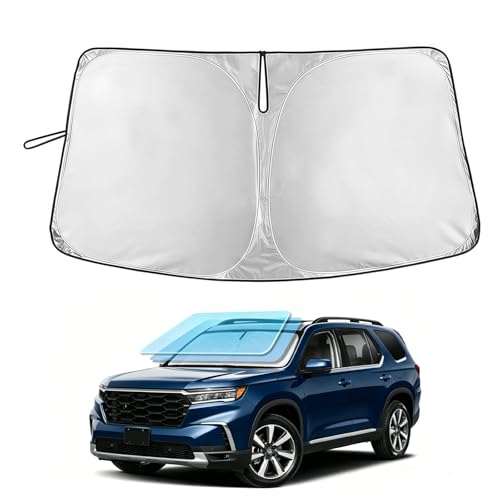 Windshield Sun Shade, Foldable Sun Visor for Front Window with - Product Imagery