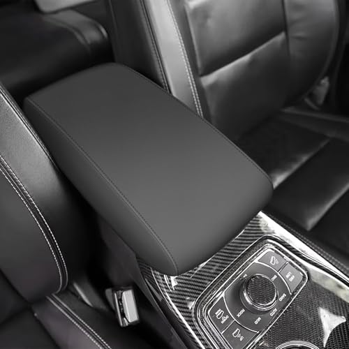 AOMSAZTO Black Leather Armrest Covers for Grand Cherokee - Product Imagery