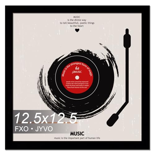 Vinyl Record Frame Display for 12 inch LP with 12.5x12.5 Album - Product Imagery