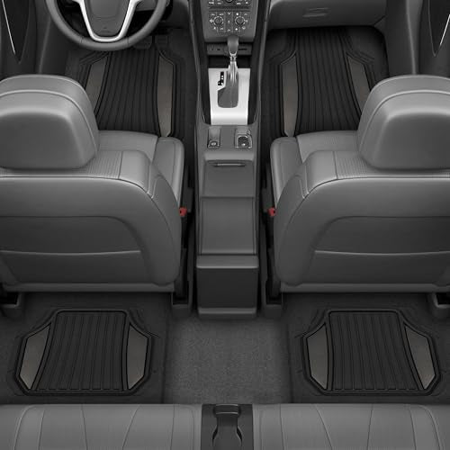Motor Trend ChromeTech Car Floor Mats Full Set - Durable Rubber - Product Imagery