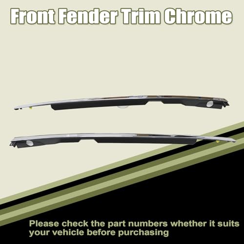 Priprilod Front Fender Trim Chrome Left+Right Side Fit For - Product Imagery
