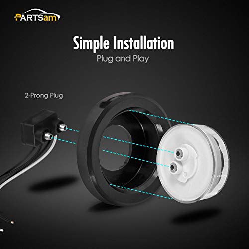 Partsam 10Pcs 2.5" Round Amber 13 LED Side Marker Clearance - Product Imagery