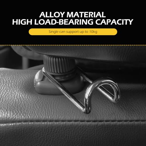 2 PCS Headrest Hooks for Car, 10KG Ultra High Load Bearing Alloy - Product Imagery