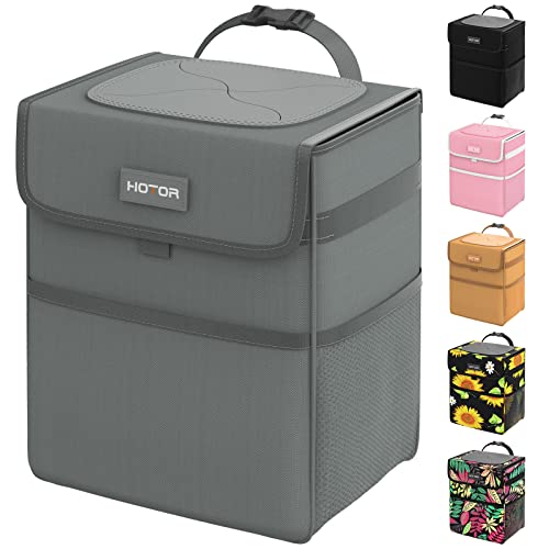 HOTOR Car Trash Can, Leak-Proof Car Organizer, Light Grey, - Product Imagery