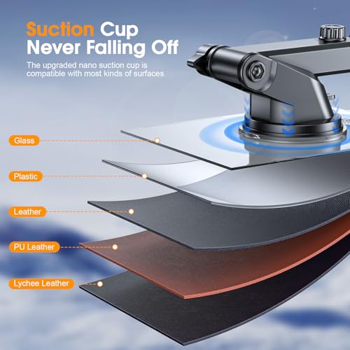 3 in 1 Car Phone Holder, [Strong Suction] Phone Mount for - Product Imagery