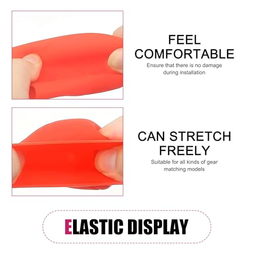 2 PCS Car Gear Shift Knob Cover, Silicone Anti-Slip Car Gear - Product Imagery