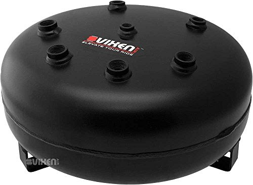 Vixen Air 4 Gallon Pancake Steel Air Tank 200 PSI, 8 Ports Kit - Product Imagery