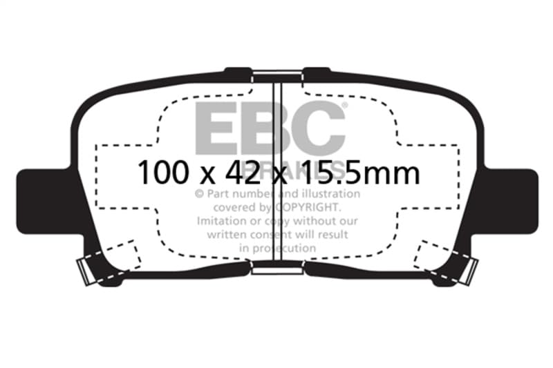 EBC Brakes DP61662 6000 Series Greenstuff Truck and SUV Brake Pad - Product Imagery
