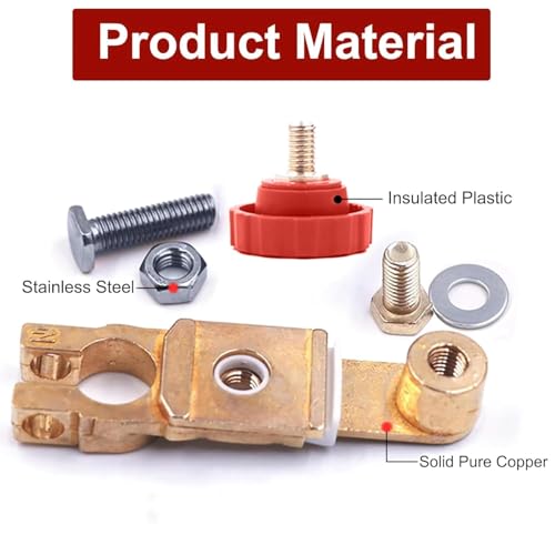 Top Post Battery Disconnect Switch, 12V/125A, Red - Product Imagery