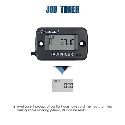 Runleader RL-HM019C Magnetic Pickup Tach/Hour Meter - Product Imagery