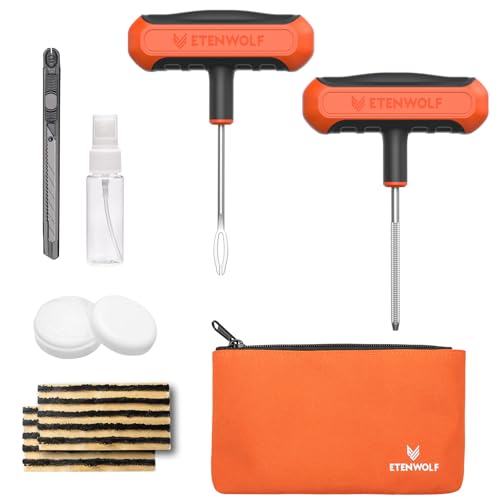 ETENWOLF Flat Tire Repair Kit with Plugs 16 Pcs, Heavy Duty Tire - Product Imagery
