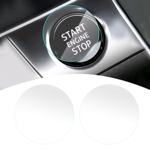beler 2Pcs Car Interior Clear Transparent TPU Engine Ignition - Product Imagery